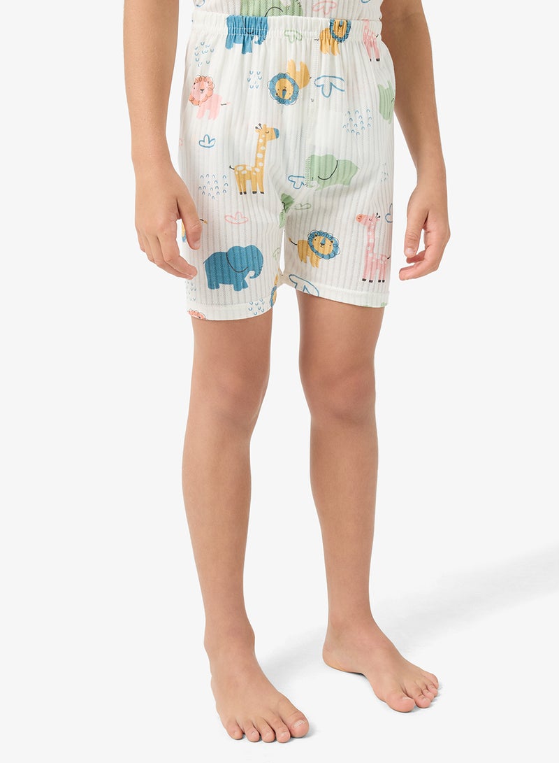 Pinata Zoo Print Short Pyjamas - Image 4